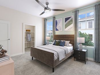 Large walk-in closet in master bedroom